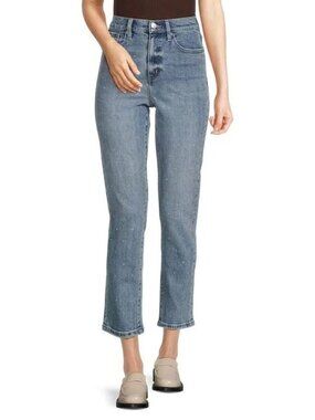 NWT DKNY Women's Blue Embellished Slim Straight Ankle Jeans - size 25